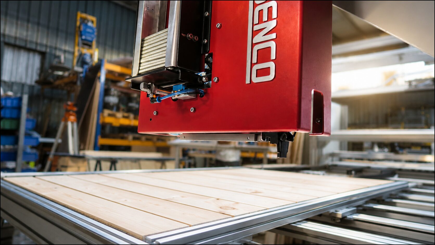 Machine automatique de fabrication de panneaux bois languettés